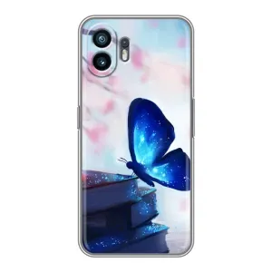 Силіконовий бампер з картинкою звірів для OnePlus Ace 6T (Метелик синій)