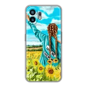 Чехол с рисунком «Девушка на поле» для OnePlus Ace 6T