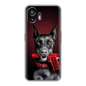 Чехол с рисунком «Доберман злой» для OnePlus Ace 6T