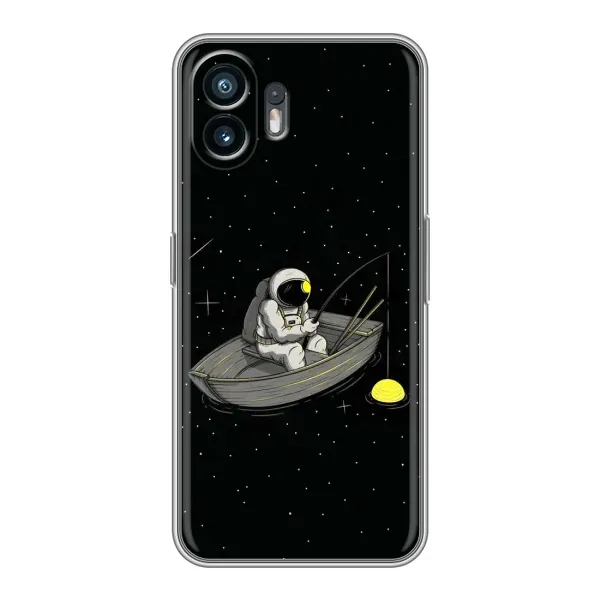 Чехол с рисунком «Космонавт на рыбалке» для OnePlus Ace 6T