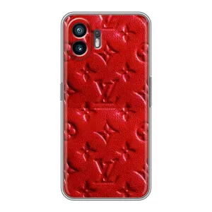 Текстурний Чохол Louis Vuitton для ВанПлюс Ейс 6Т (Червоний ЛВ)