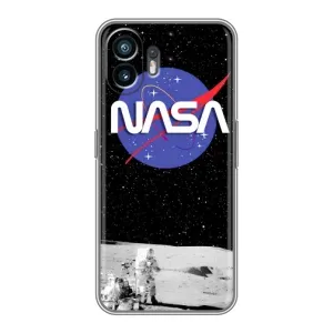 Силіконовый бампер з принтом "Наса" на OnePlus Ace 6T (Nasa на місяці)