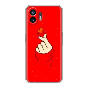 Чехлы (Знак сердечка) на OnePlus Ace 6T (Сердце на красном)