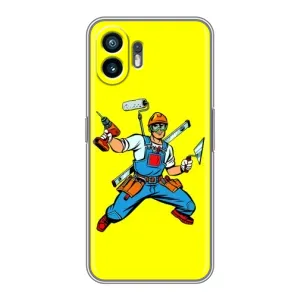 Силиконовый бампер (Работники) на OnePlus Ace 6T (Строитель)
