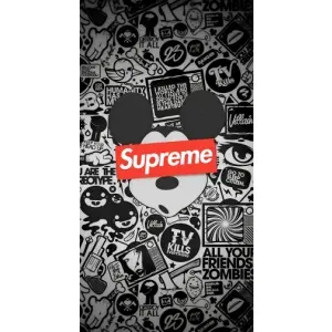 Чехол с Брендами одежды на ВанПлас Норд 10 (5G) (Supreme Маус)