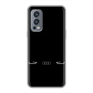Силиконовый бампер с картинкой машины на OnePlus Nord 2 (Силует Audi)