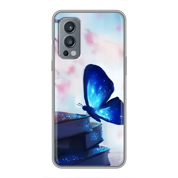 Чехол с рисунком «Бабочка синяя» для OnePlus Nord 2 Чехол с рисунком «Бабочка синяя» для OnePlus Nord 2