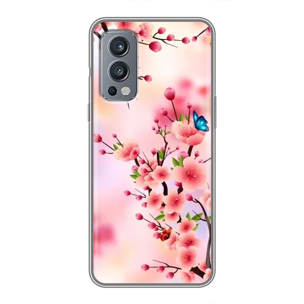 Чехол с рисунком «Бабочки на сакуре» для OnePlus Nord 2 Чехол с рисунком «Бабочки на сакуре» для OnePlus Nord 2