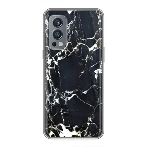 Чохол з текстурою Мрамора на ВанПлас Норд 2 (Чорний мрамор)