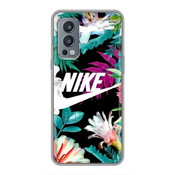 Чехол с рисунком «Цветочный Nike» для OnePlus Nord 2 Чехол с рисунком «Цветочный Nike» для OnePlus Nord 2