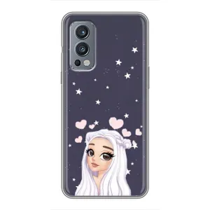 Чехол Стильные девушки на OnePlus Nord 2 (Девушка и сердечки)