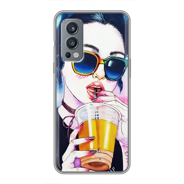 Чехол с рисунком «Девушка с коктейлем» для OnePlus Nord 2 Чехол с рисунком «Девушка с коктейлем» для OnePlus Nord 2