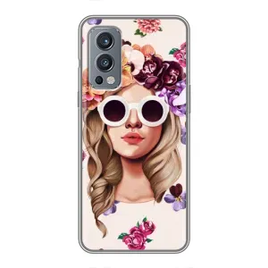 Чехол с картинкой Модные Девчонки OnePlus Nord 2 (Девушка в очках)