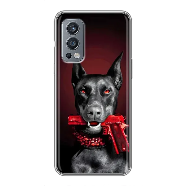 Чехол с рисунком «Доберман злой» для OnePlus Nord 2 Чехол с рисунком «Доберман злой» для OnePlus Nord 2