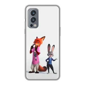 Силиконовый чехол с принтом Зоотрополіс для OnePlus Nord 2 (Джуди и Ник)