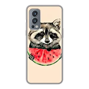 Силиконовый Чехол с Енотами на OnePlus Nord 2 (Енот)