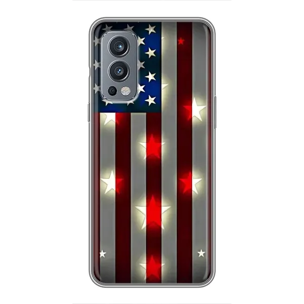 Чехол с рисунком «Флаг США 2» для OnePlus Nord 2 Чехол с рисунком «Флаг США 2» для OnePlus Nord 2