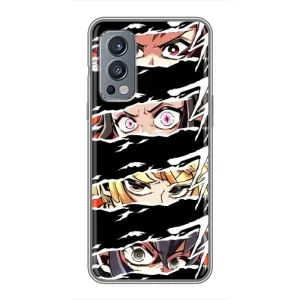 Силіконові чохлі з очіма Anime для ВанПлас Норд 2 (Очі на чорному)