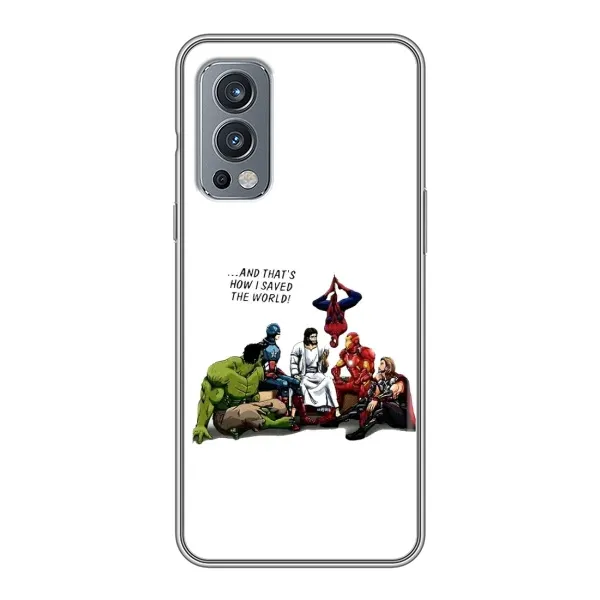 Чехол с рисунком «Иисус супергерой» для OnePlus Nord 2 Чехол с рисунком «Иисус супергерой» для OnePlus Nord 2