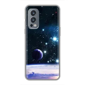 Чехол (ТПУ) с планетами на OnePlus Nord 2 (Космический вид)