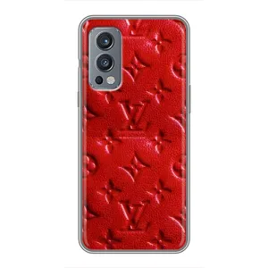 Текстурный Чехол Louis Vuitton для ВанПлас Норд 2 (Красный ЛВ)