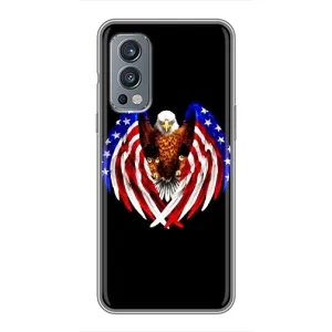 Чохол Прапор USA для OnePlus Nord 2 (Крила США)