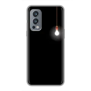 Чехол с картинками на черном фоне для OnePlus Nord 2 (Лампочка)