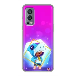 Чехол Бравл Старс для OnePlus Nord 2 (Леон в костюме Акулы)