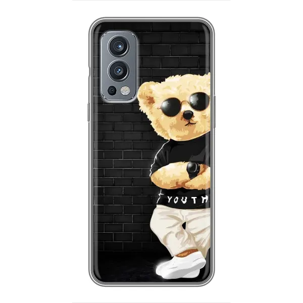 Чехол с рисунком «Мишка в очках» для OnePlus Nord 2 Чехол с рисунком «Мишка в очках» для OnePlus Nord 2