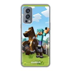 Чехлы для OnePlus Nord 2 (Персонажи Майн Крафт) (На коне)