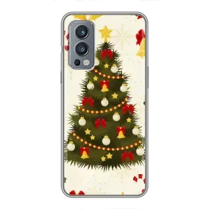 Чохол новорічна ялинка на OnePlus Nord 2 (Новорічний принт)