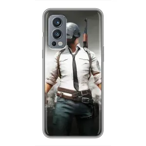 Силиконовый чехол с картинкой "Герой Pubg" на OnePlus Nord 2 (Пабг)