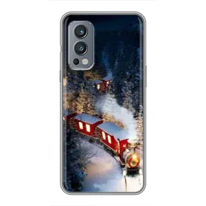 Силіконовий бампер на різдво для OnePlus Nord 2 (Потяг)