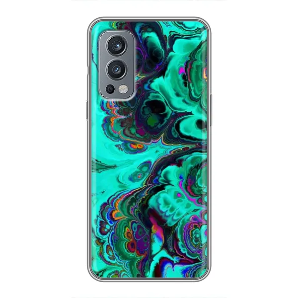 Чехол с рисунком «Салатный мрамор» для OnePlus Nord 2 Чехол с рисунком «Салатный мрамор» для OnePlus Nord 2