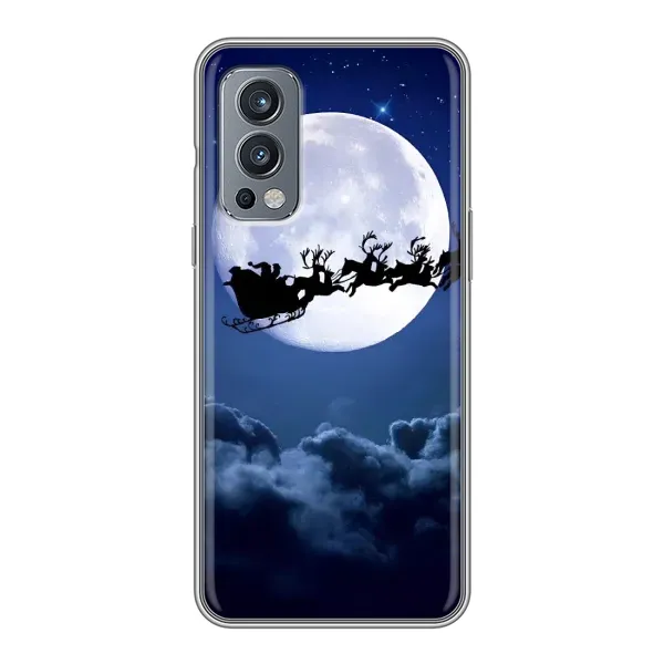 Чехол с рисунком «Санта - луна» для OnePlus Nord 2 Чехол с рисунком «Санта - луна» для OnePlus Nord 2