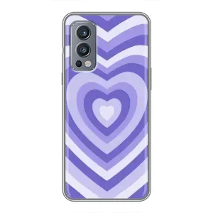 Чехлы с тематикой "Маленькие Сердечки" на OnePlus Nord 2 (Сердце фиолет)