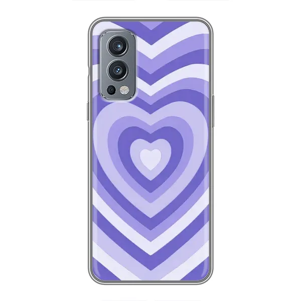 Чехол с рисунком «Сердце фиолет» для OnePlus Nord 2 Чехол с рисунком «Сердце фиолет» для OnePlus Nord 2