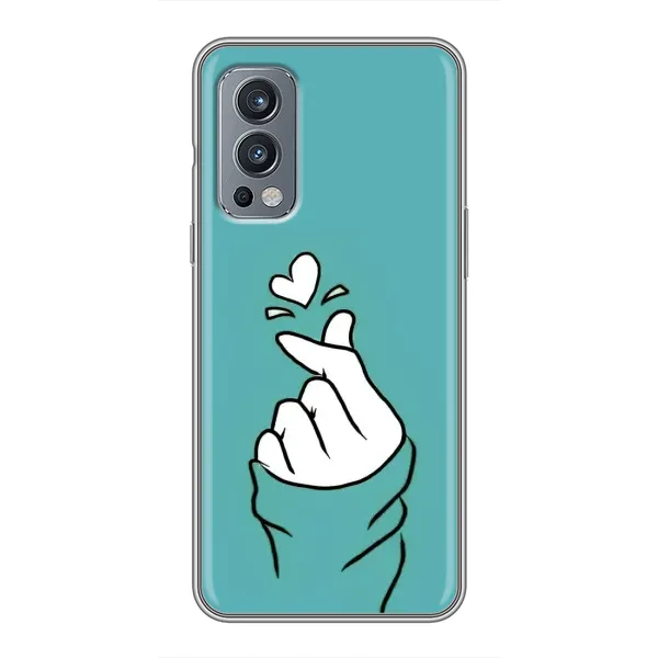 Чехол с рисунком «Сердечко на бирюзовом» для OnePlus Nord 2 Чехол с рисунком «Сердечко на бирюзовом» для OnePlus Nord 2