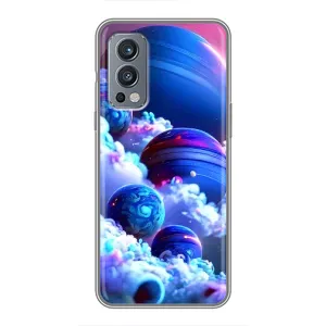 Чехлы КОСМОС для OnePlus Nord 2 (Синие планеты)