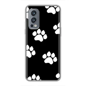 Бампер для OnePlus Nord 2 с картинкой "Песики" (Следы собак)