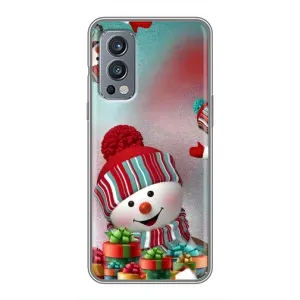 Чохли на Новий Рік OnePlus Nord 2 (Сніговик в шапці)