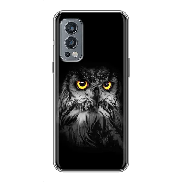 Чехол с рисунком «Сова на чёрном» для OnePlus Nord 2 Чехол с рисунком «Сова на чёрном» для OnePlus Nord 2