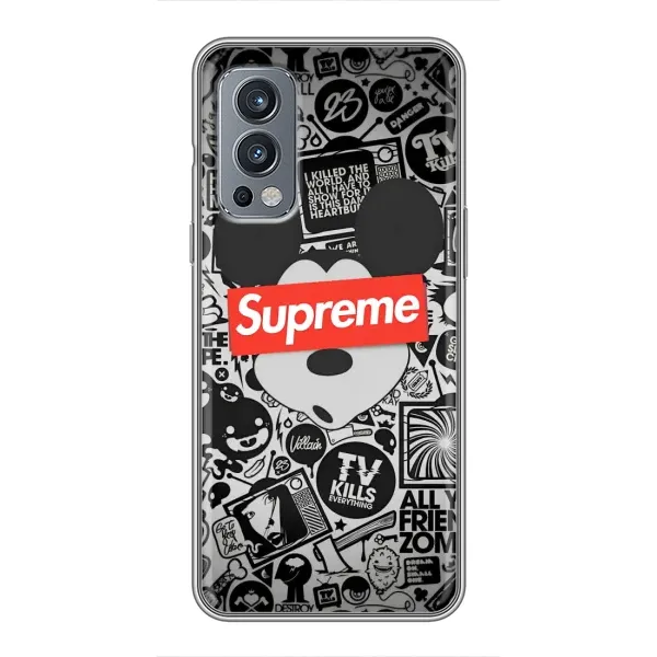 Чехол с рисунком «Supreme Маус» для OnePlus Nord 2 Чехол с рисунком «Supreme Маус» для OnePlus Nord 2