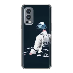 Силиконовый чехол с картинкой "Герой Pubg" на OnePlus Nord 2 (В экиперовке)