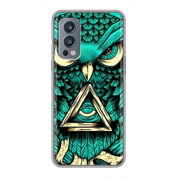 Чехол с рисунком «Зеленая сова» для OnePlus Nord 2 Чехол с рисунком «Зеленая сова» для OnePlus Nord 2