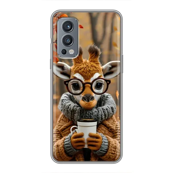 Чехол с рисунком «Жираф с кофе» для OnePlus Nord 2 Чехол с рисунком «Жираф с кофе» для OnePlus Nord 2