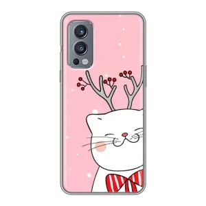 Чехол на тематику: Коты для OnePlus Nord 2 (Зимний кот)