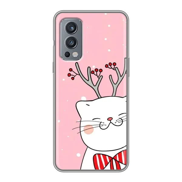 Чехол с рисунком «Зимний кот» для OnePlus Nord 2 Чехол с рисунком «Зимний кот» для OnePlus Nord 2