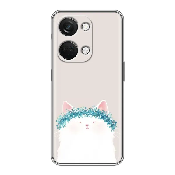 Чехол с рисунком «Белый котик» для OnePlus Nord 3 5G Чехол с рисунком «Белый котик» для OnePlus Nord 3 5G