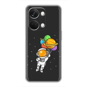 Силиконовый Чехол с принтом "Космонавты" на OnePlus Nord 3 5G (Космонавт с шариками)